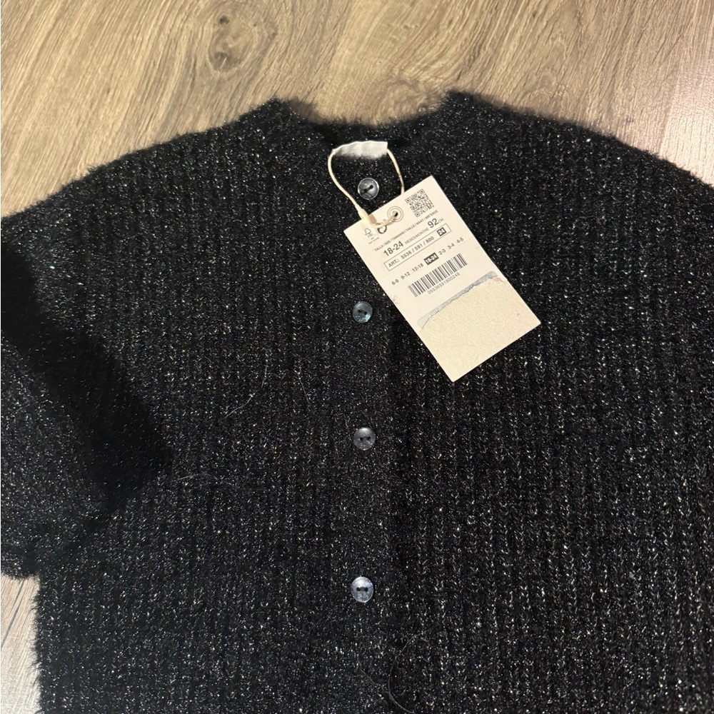 ๐ 3 for $20 ๐ Zara Black Knit Button-Up Cardigan - Picture 3 of 4